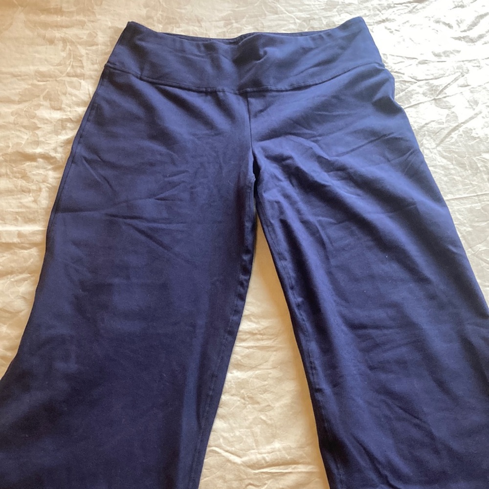 Pact Flare bottom leggings with slit at ankle